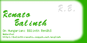 renato balinth business card